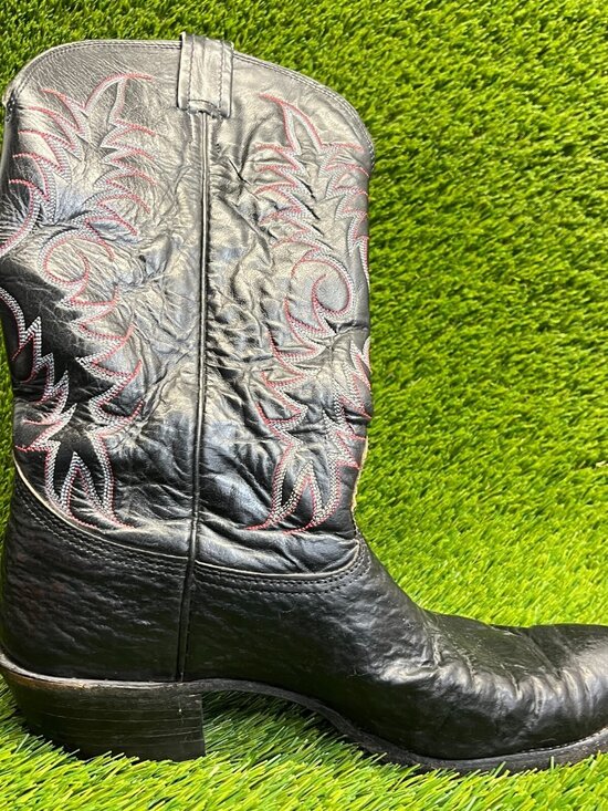 Nocona Mens Size 11 Black Classic Outdoor Leather Western Cowboy Pull On Boots main image 6